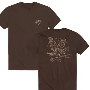 Comfort Colors Jetty Eagle Skateboard Graphic T-Shirt, Vintage Streetwear Skate Tee, Minimalist Back Print Shirt for Men Women Skater Style Gift USA