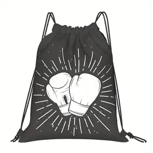 The cartoon boxing gloves feature a multi-color drawstring bag, a durable soft shell, with drawstring closure - machine washable. Suitable for sports, gyms, outdoor activities and daily use. Boxing bag, gym storage, star-shaped pattern accessory