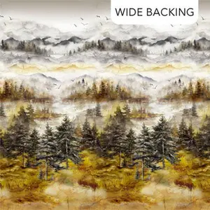 Misty Morning Ochre Multi - 108" Wide Backing Fabric - B28646-54 - 3 YARD CUT - Northcott Fabrics