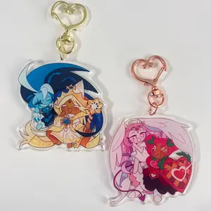 Cookie Run Kingdom Keychain - CRK ShadowVanilla & EternalHolly Keychains, Cute Keyring Accessory, Fun Charm For Backpack Or Purse | High Quality and Customer Favorite Items