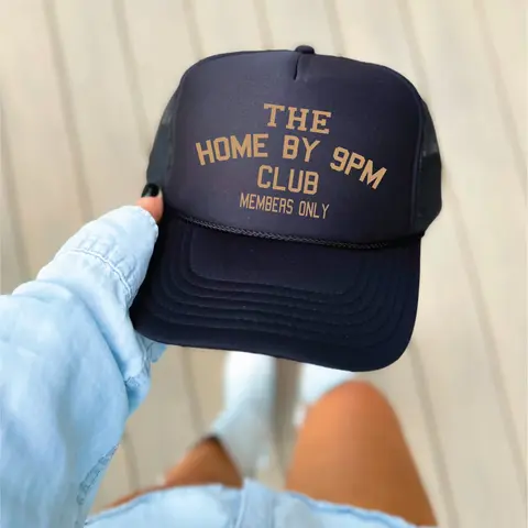 Home by 9pm Club Trucker Hat
