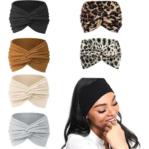 6PCS Leopard Print Headbands, Fashionable Sports Hairbands, Versatile Usage, Suitable for Yoga, Running, SPA Daily Wear, Can Be Used as Holiday Gifts, Gift Ready