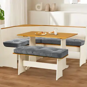 HOMBYS Breakfast Nook Cushion Set – Cozy Bench Cushion Pads for Dining Corner & Kitchen Seating Upgrade