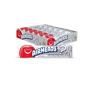 Airheads Candy, White Mystery Flavor, Individually Wrapped Full Size Bars, Taffy, Non Melting, Party, Pack of 36 Bars