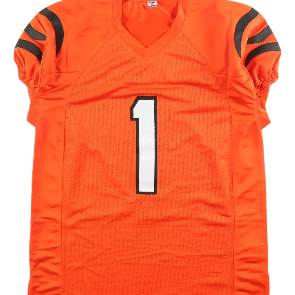 Ja'Marr Chase Cincinnati Bengals Autographed Pro-Cut Fully Embroided Custom Jersey Beckett Authenticated