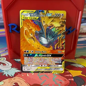 Pokémon Trading Card Game Moltres & Zapdos & Articuno GX 44/68 Tag Team Card 300 HP Trinity Burn Sky Legends GX 210 Power Hidden Fates
