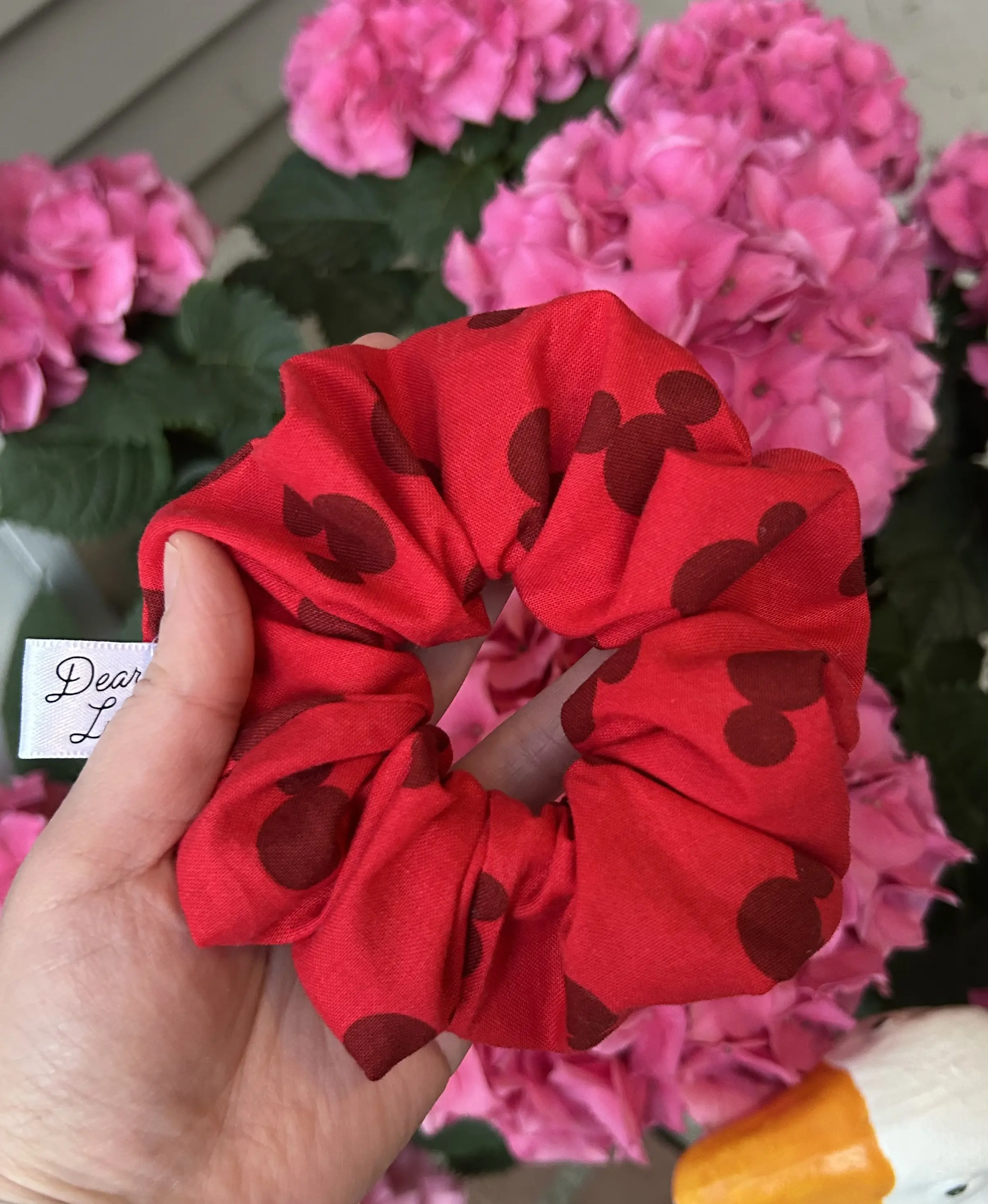 Handmade Mouse Red Scrunchie – Classic Iconic Hair Accessory
