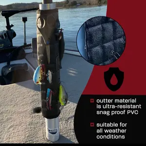 Magnalure Fishing seat pedestal magnetic wrap. It wraps around your fishing seat and holds on to fishing pliers, fishing line snips, hooks, jigs and lures helping keeps them in arms length making it qiuck to get to.