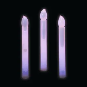 6" Candle-Shaped Plastic Snap & Shake Glow Sticks - 12 Pc.