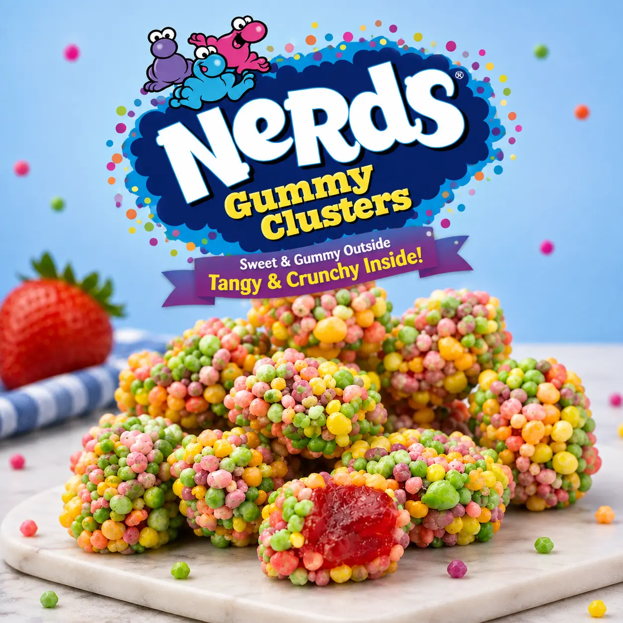 Nerds Gummy Clusters Rainbow Candies, 1lb Bulk Value Bag - Crunchy, Soft, Sweet, Tangy Fruit Candy - Assorted Color Party & Snacking Treat