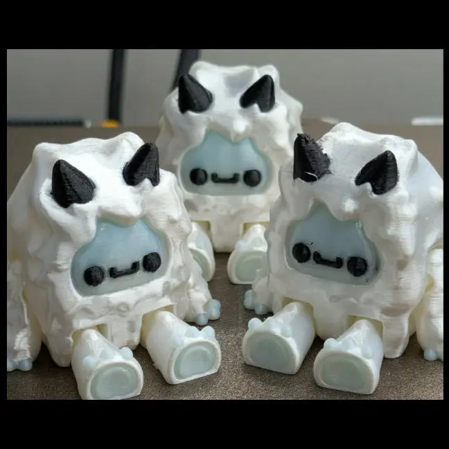 Articulated Yeti Figurine | 3D Printed Desk Toy & Collectible
