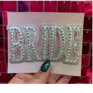 Bride Rhinestone Iron On Patch