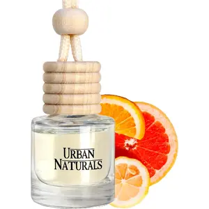 Household daily necessities Urban Naturals Car Air Freshener Diffuser 1 Pack - Citrus Bliss Scent, 45+ Days Long Lasting Fragrance, Made in USA, Glass & Wood, Hanging Design + Vent Cip, Easy to Use