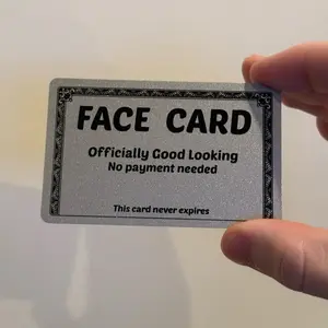 Plastic Face Card for your wallet - Funny Gag Gift Stocking Stuffer