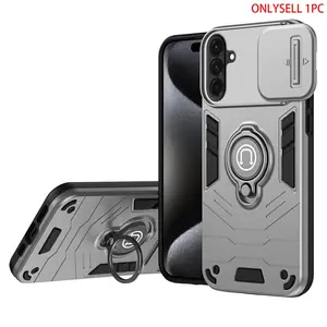 Armor Ring Holder Design Phone Case, Shockproof Phone Protective Cover, Phone Accessory Compatible with Samsung Galaxy A33 5G A12 A55 5G A54 5G A35 5G A34 5G A25 5G A24 4G A32 4G A23 4G A22 4G A15 A14 A05 A05S A04 A04E A16 5G A06 4G, Casing