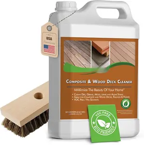 Deck Cleaner Kit | Deck Cleaner and  Remover | Cleans up to 1,500 Sq. Ft. | Safe for Trex, Timbertech &  Decking |  &  Deck's Cleaning Solution