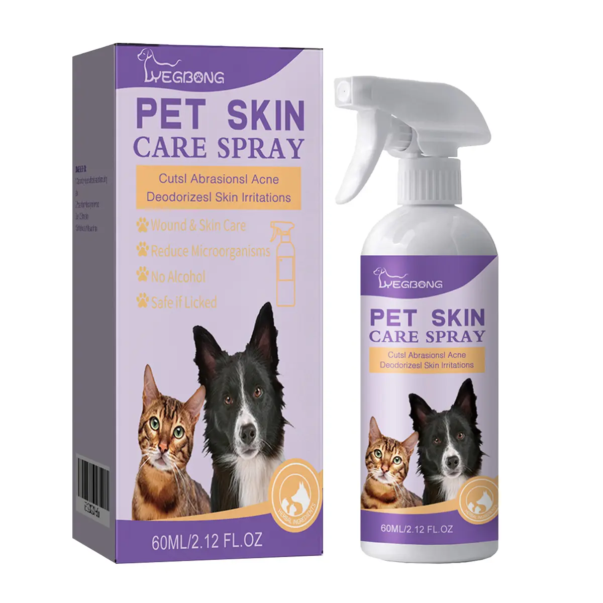 Pet Skin Care Spray for Dogs and Cats – Gentle Coat & Skin Refreshing Spray, Helps Maintain Clean, Comfortable Skin
