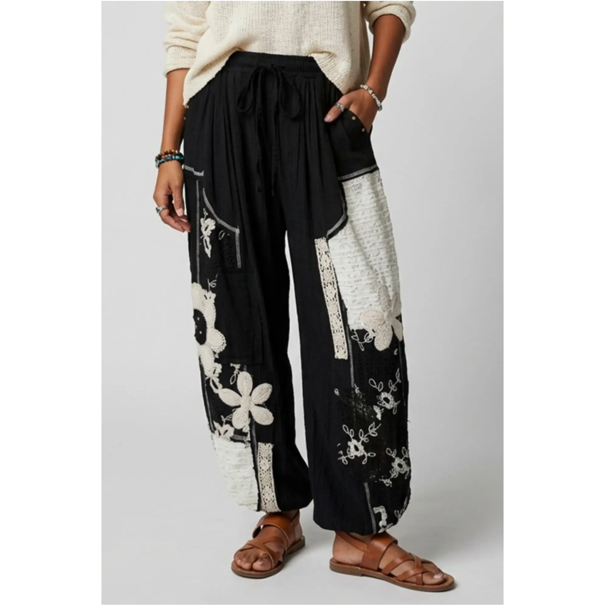 Blaire Floral Patch Joggers Pants