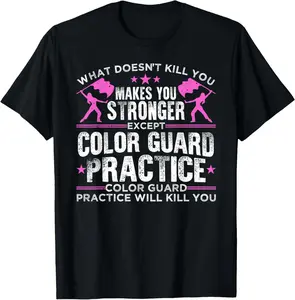 Color Guard Design For Men Women Winter Guard Marching Band Summer Casual Shortsleeve Cotton T-Shirt