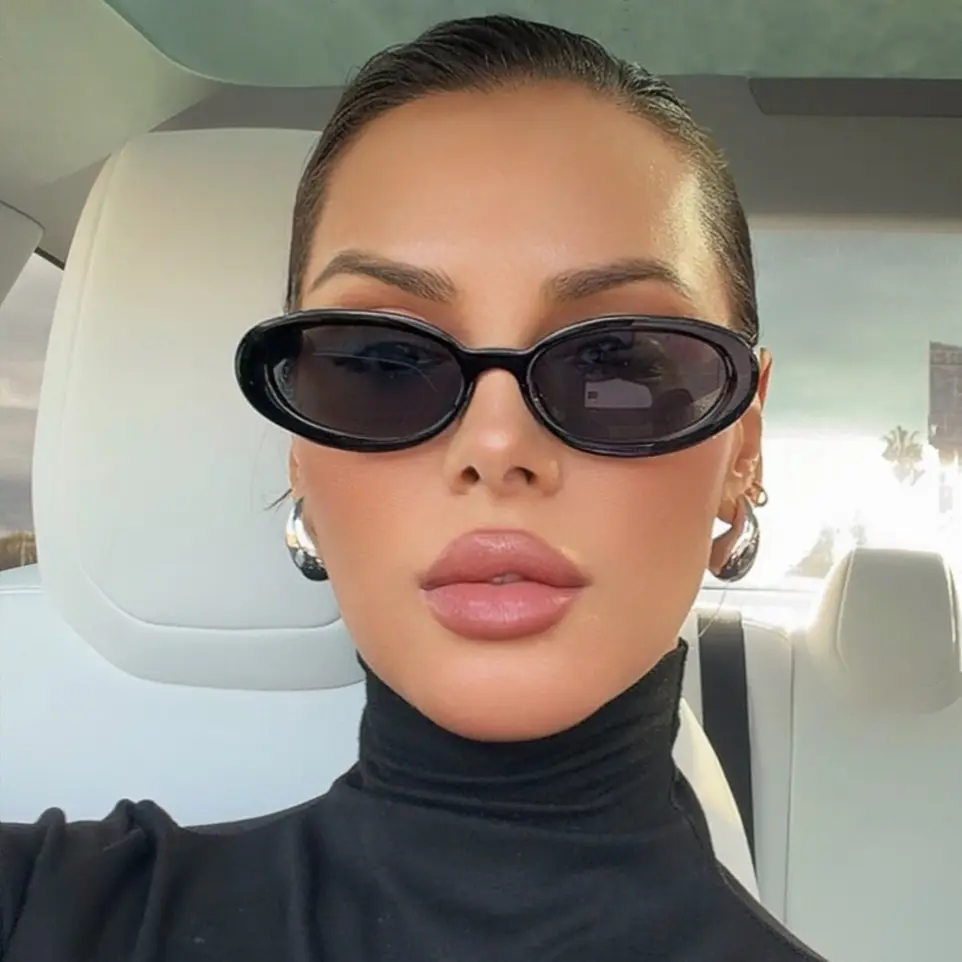 Women's KENNEDY Polarized Wrap Around Sunglasses, Thin Sleek Frames, Trendy Sunglasses, Instagram-TikTok Best Seller for Modern Look