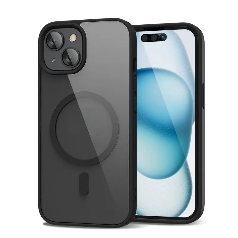 Crystal Acrylic Magnetic Smartphone Case for iPhone 17/16/15/14 Plus/13/12/11 Pro Max, MagSafe-Compatible, Clear, Military-Grade Dropproof Casing, Shockproof, Scratch-Resistant, Wireless Charging-Supportive Handheld Devices Accessory Cover