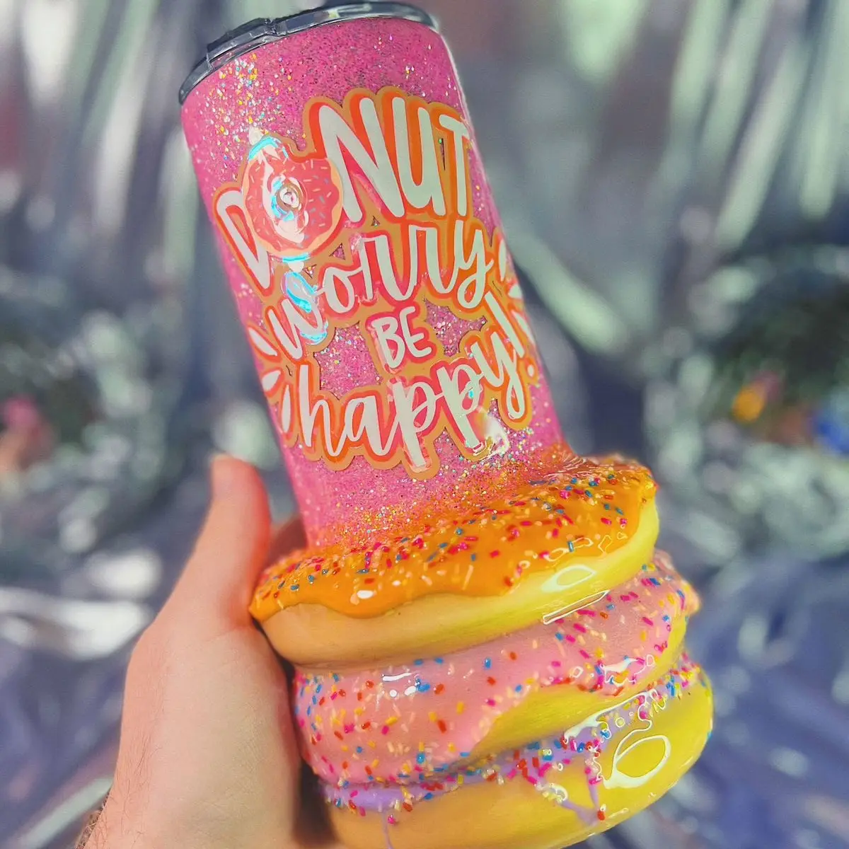 3D donut tumbler 24oz