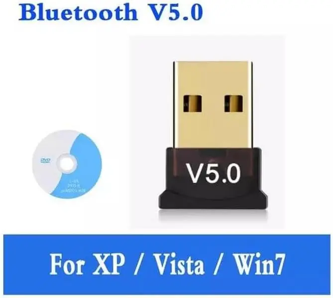 Bluetooth Adapter for PC USB Bluetooth Adapter 5.0 Transmitter Dongle Stick Receiver for XP Vista Win7