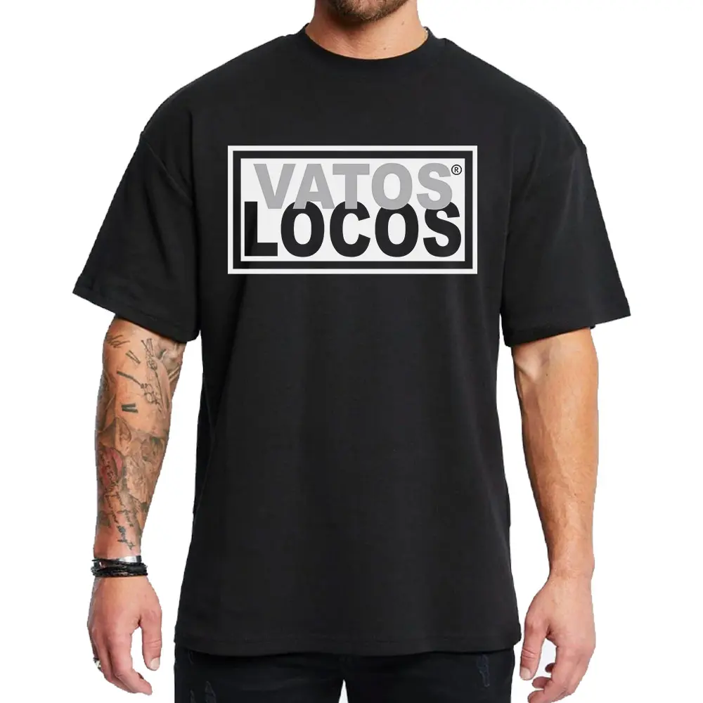 Vatos Locos Chicano Clothing Graphic Tee Cotton Cholo Lowrider Streetwear Hoodie Sweatshirt for Men and Women