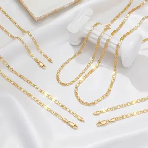 1pc 18K Gold Chain Necklace for Women Men | Cuban Link Chain | Trendy Minimalist Jewelry