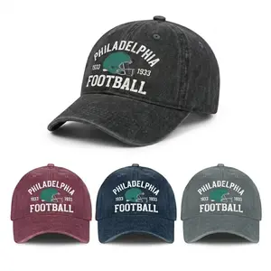 Vintage 1933 Philadelphia Football Dad Hat - Distressed Washed Cotton Adjustable Retro Streetwear Cap with Dad Vibes for Men & Women, Football Hats for Sports Fans, Dad Vibes Hats