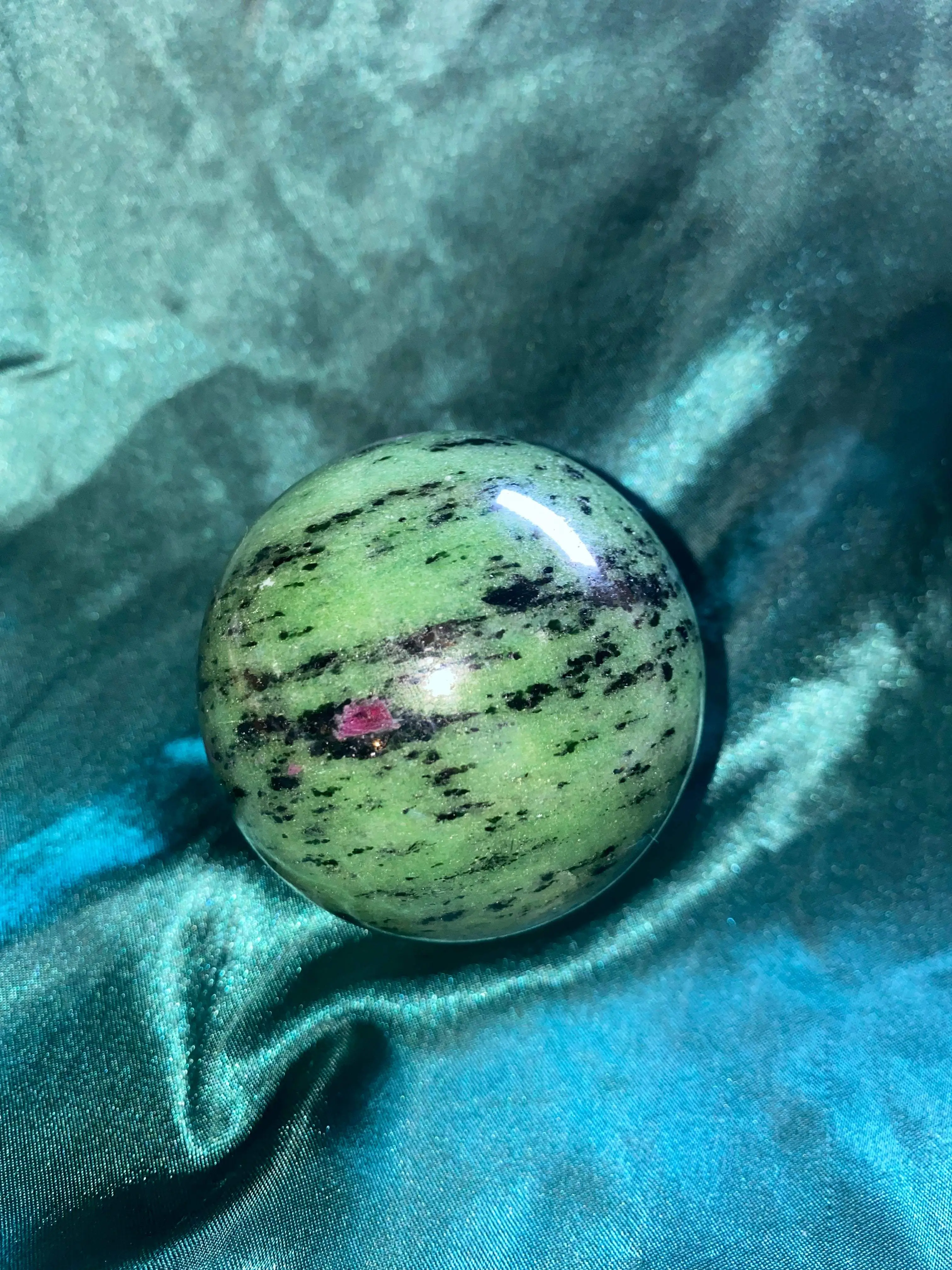 Crystal Zoisite (Ruby Zoisite) sphere