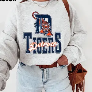 Detroit Baseball Retro Graphic Sweatshirt, Baseball City Sport Game Day Sweatshirts for Fans