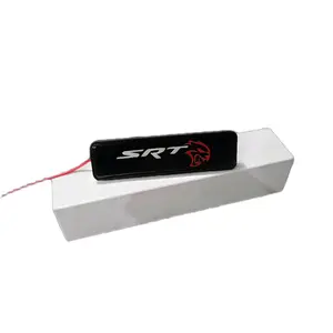 SRT LED Front Grille Emblem Badge 12V Illuminated Logo Universal Mount Durable Construction Easy Wiring Premium Look for Most Models