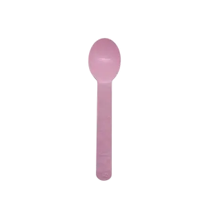 Pink Premium PP Bio-Base Plastic Wide Handle Dessert Spoon - 1000 Pieces/Case