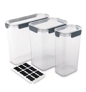 8 Piece Pantry Storage Container Set, Blue Boxes Kitchen