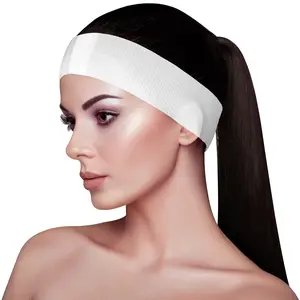 APPEARUS 100 Ct. Disposable Headbands Snap-Tab Closure for Personal & Professional Use Soft Nonwoven Fabric Comfortable One-Size-Fits-All Skincare Tool