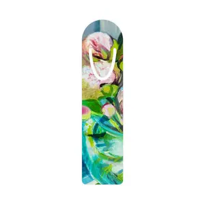 Floral Monogram 'U' Metal Bookmark — Painted Bouquet Bookmarker