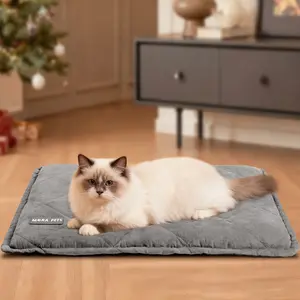 Mora Pets Self Heating Cat Bed Self Warming Cat Pad Thick Thermal Pet Bed Mat with Removable Cover Machine Washable Ultra Warm Mat for Outdoor Indoor Cats and Small Dogs