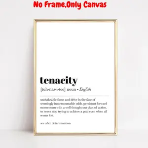 Toughness Definition Canvas Painting, Wall Art Print for Home Office Decor, Inspirational Wall Art, Motivational Wall Decor, Poster, Unframed Art Print