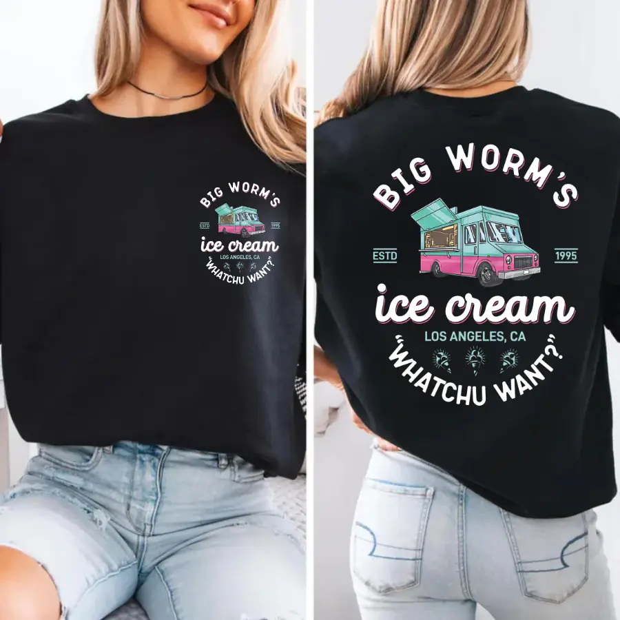 Retro 90s Comedy Movie Quote Tee, Ice Cream Truck Hustle Inspired Graphic Shirt, Urban Classic Film Aesthetic T-Shirt, Unisex Menswear Womenswear Streetwear Top