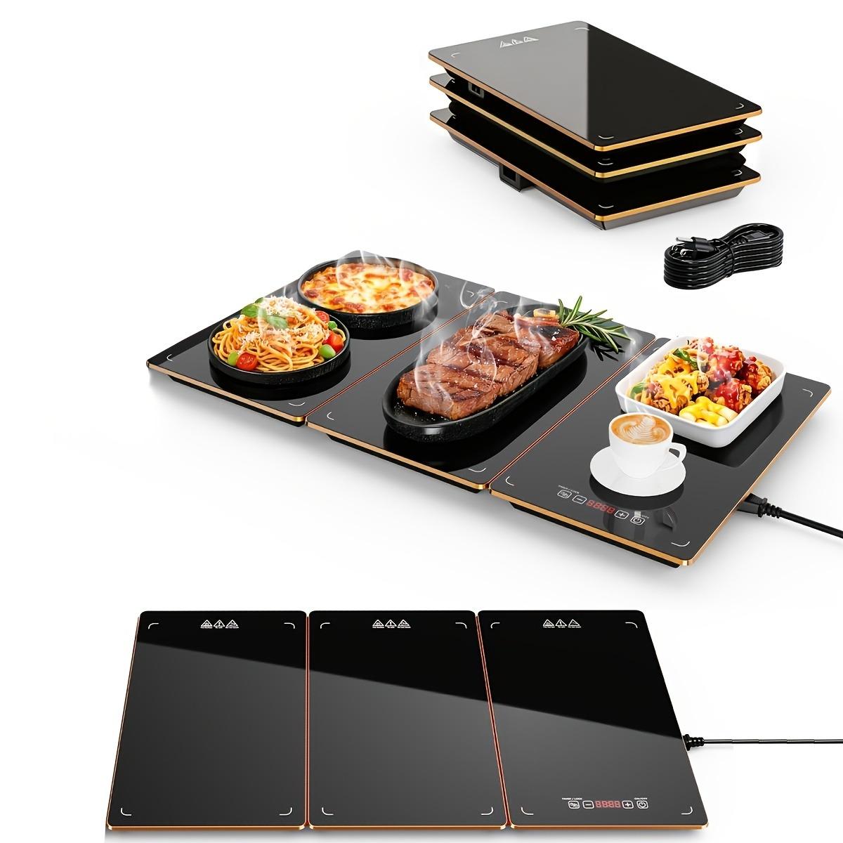 Food Warming Mat, 3/4/5-in-1 Electric Warming Tray,Heating Plate ,Ultra Thin Working Tempered Glass Panel for Keeping Food Hot, Portable Warmer for Parties Holiday Dinners Food Warming Mat, 3/4/5-in-1 Electric Warming Tray,Heating Plate ,Ultra Thin Working Tempered Glass Panel for Keeping Food Hot, Portable Warmer for Parties Holiday Dinners