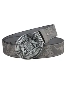 Unisex Multicolor PU Leather Belt, Casual Style Belts, Vintage Lion Head Buckle Waistband, Casual Fashion Accessory for Jeans, Stylish and Comfortable Design