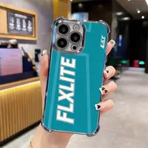 Designed for iPhone 17/16/15/14/13/12 Pro Max Plus Electroplating luxury transparent four corner anti drop and shockproof phone case Cyan-Blue Pattern FLXLITE Phone Case face phone case Protector Screen Protector Protection Cover