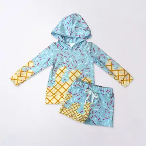 baseball ice cream Hoodie Kids Pullover Hoodies set