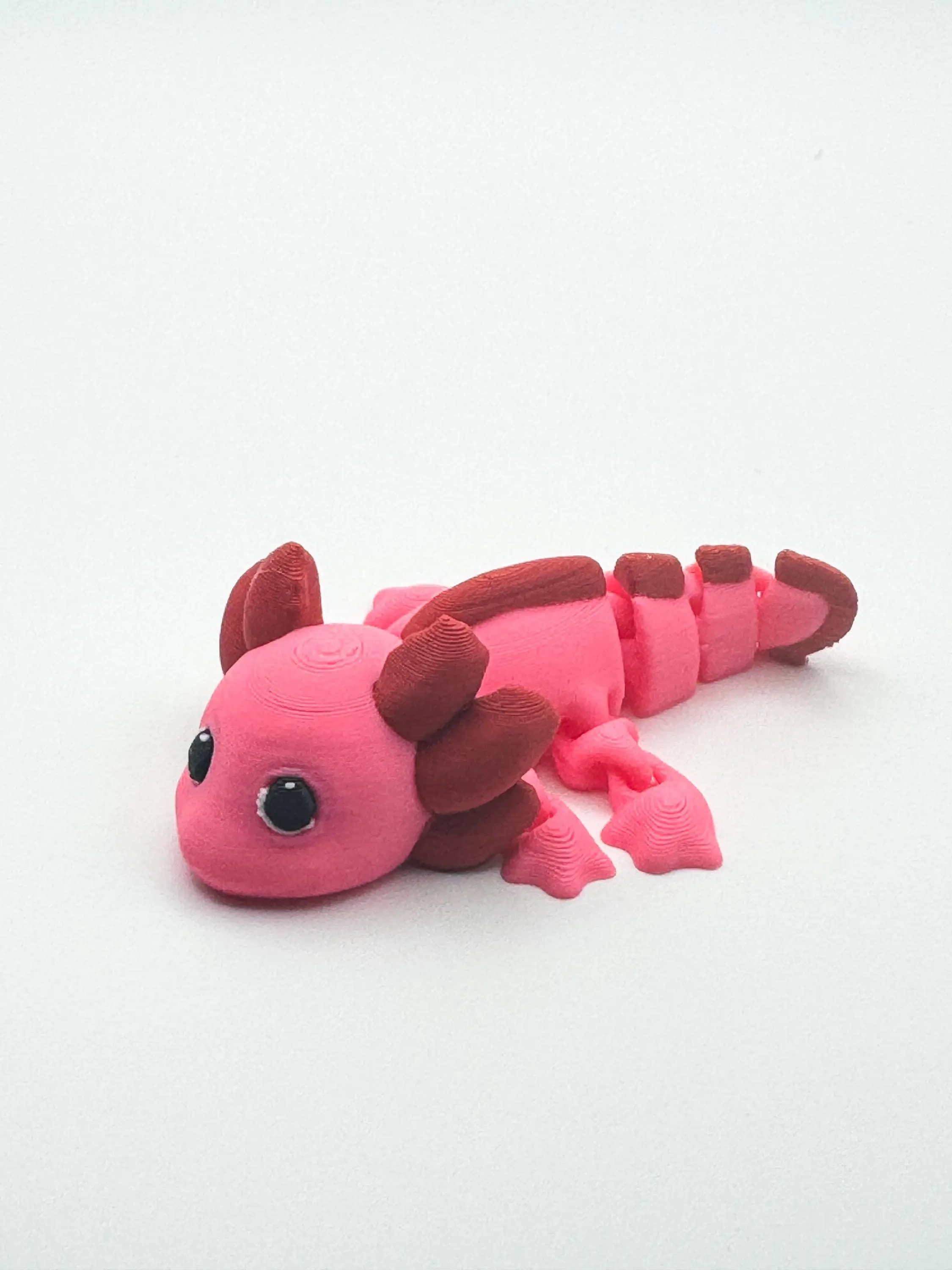 Articulated Axolotl Fidget - 3D Printed Flexi Salamander - Axolotl Gift - Desk Fidget - Ages 14+