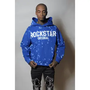 Crystiq Royal/White Rhinestone Oversized Hoodie