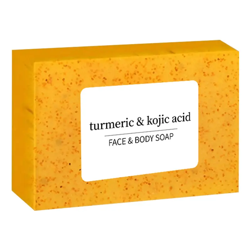 4-Pack Turmeric Kojic Acid Soap Bars – Natural Brightening Face & Body Cleanser with Lemon & Coconut for Dark Spots & Acne, Handmade for Men & Women Organic Smooth turmeric soap bar turmeric soap glow getter