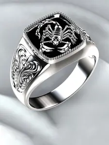 Creative Scorpion Design Statement Ring, Fashion Jewelry for Party, Daily Clothing Decor, Trendy All-match & Exquisite Jewelry for Birthday Gift