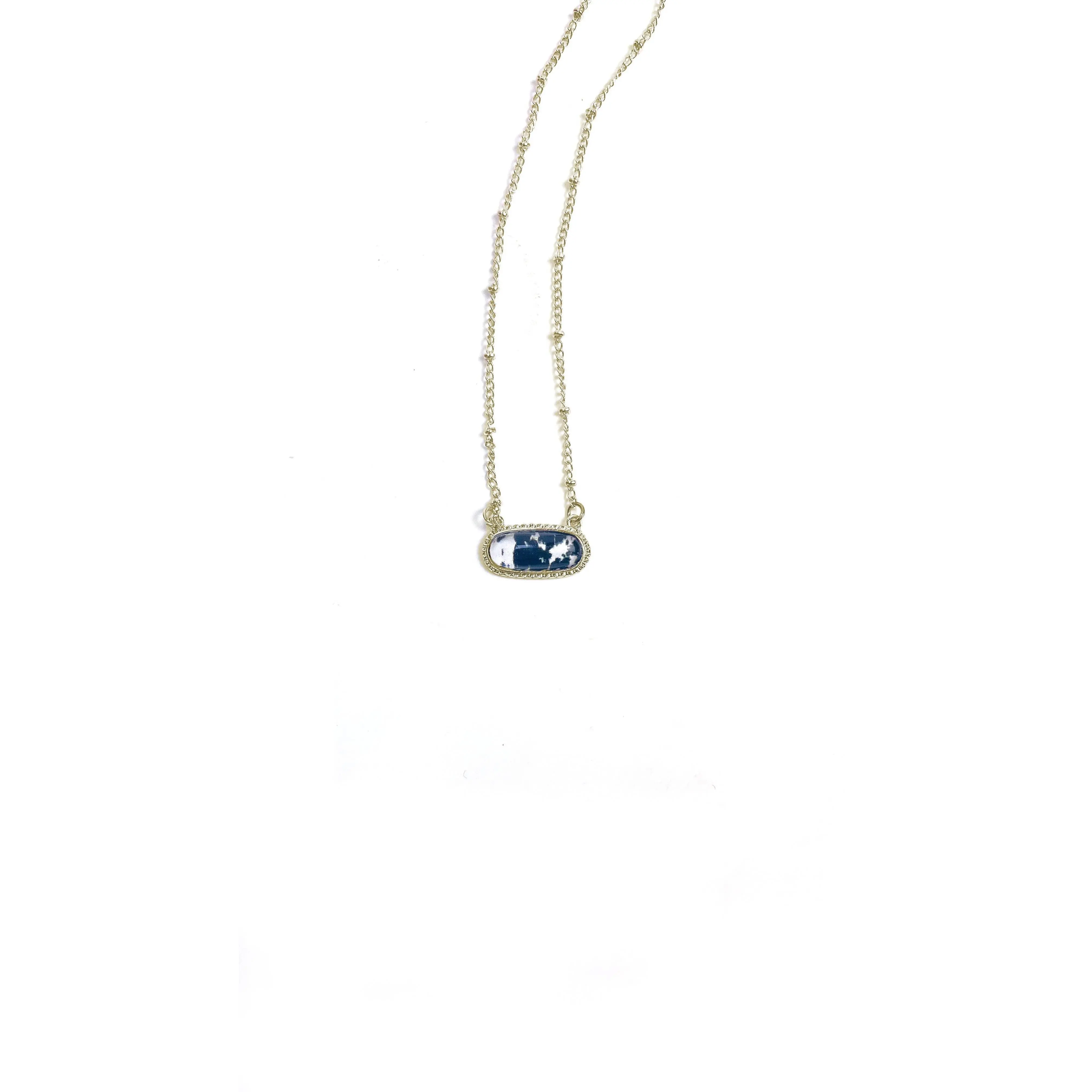 Black Cowhide Necklace