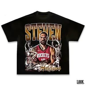 Steven Adams Graphic Tee, Y2K Rap Streetwear T-Shirt, Unisex Crew Neck Tee, Vintage Hip-Hop Graphic, Sports Style, Casual Cotton Fit